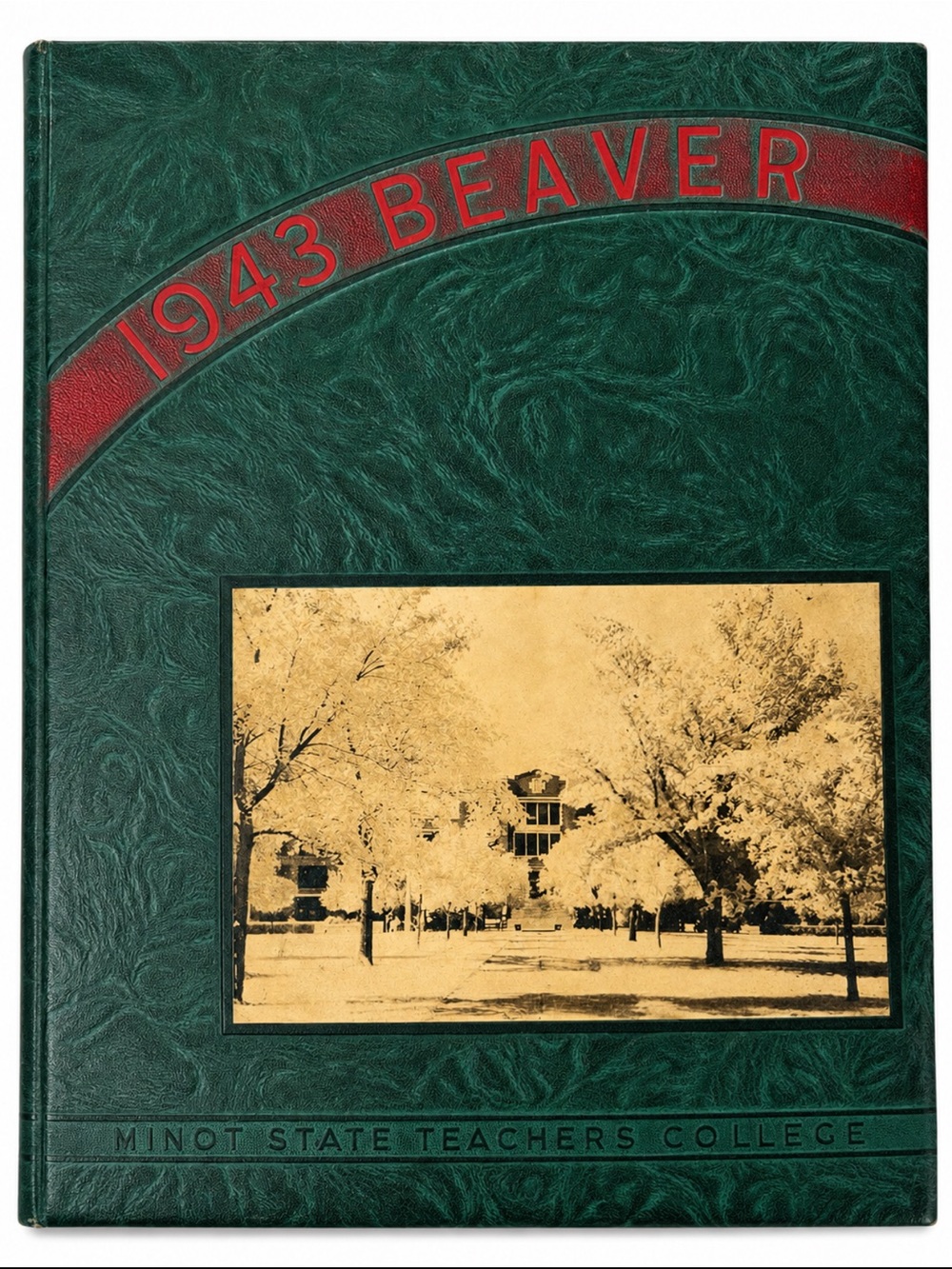 Original 1943 Beaver yearbook from Minot State Teachers College